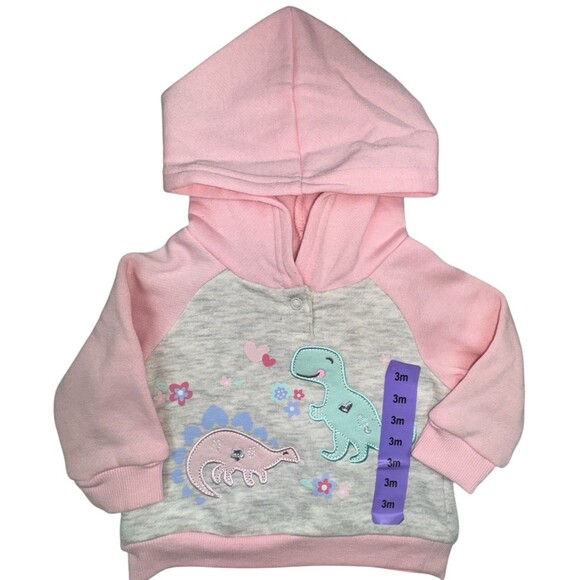 Kids Headquarters Infant 3 Months Girls 4-Piece Hoodie T-Shirt Jogger Legging - Picture 2 of 7